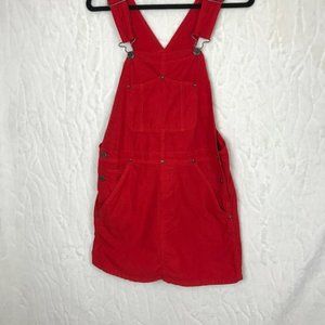 TNA Zion Red Overall Jumper 100% Cotton Mini Dress Size S